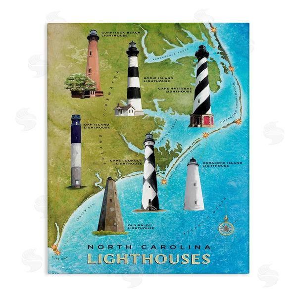stupell industries Art Licensing Studio | North Carolina Lighthouse Map
