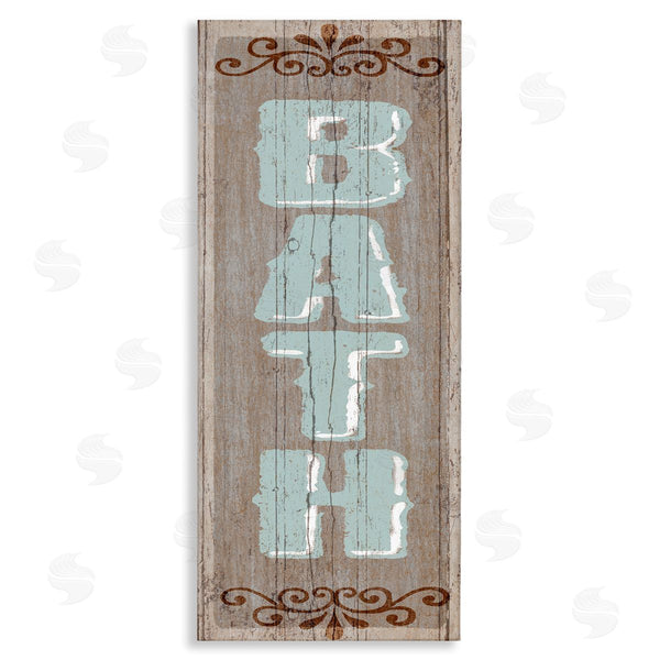 stupell industries Art Licensing Studio | Rustic Charm Bath Sign Wall Art