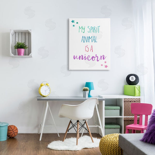Stupell Industries Ashley Davis | Unicorn Spirit Animal Phrase Wall Art