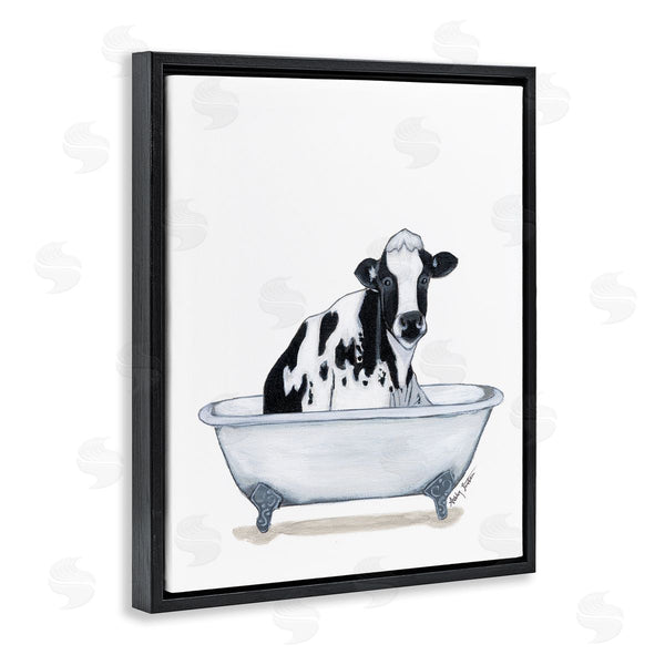 Stupell Industries Ashley Justice | Cow In Tub Sketch