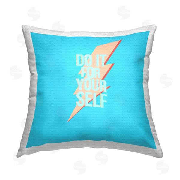 Stupell Industries Ashley Singleton | Do It For Yourself Bolt Printed Throw Pillow