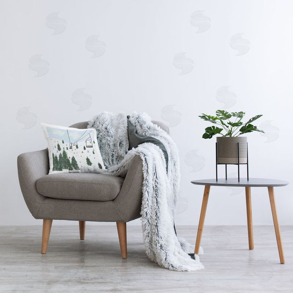Stupell Industries Ashley Singleton | Ski Lift & Slopes Printed Throw Pillow