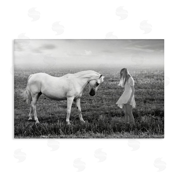 stupell industries Ata Alishahi | Her White Horse Wall Art