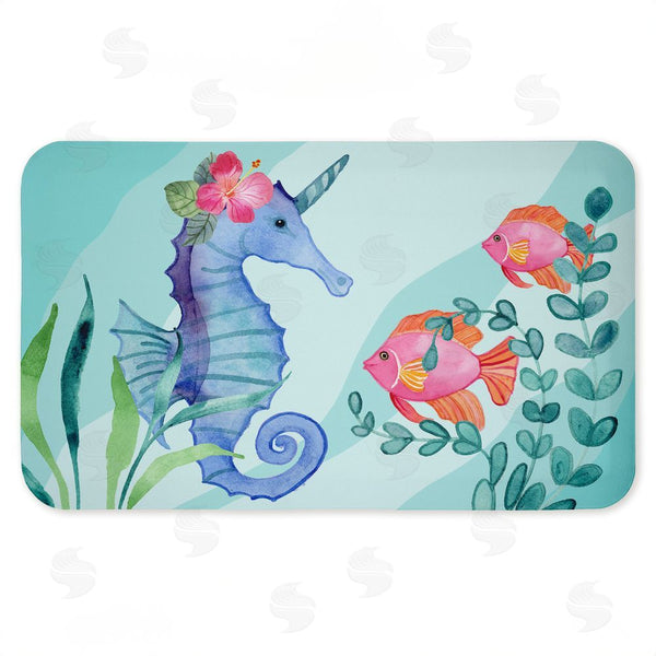 stupell industries Audrey Jeanne Roberts | Horned Seahorse & Fish Anti-Fatigue Mat