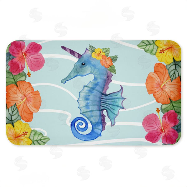 stupell industries Audrey Jeanne Roberts | Unicorn Seahorse & Hibiscus Anti-Fatigue Mat