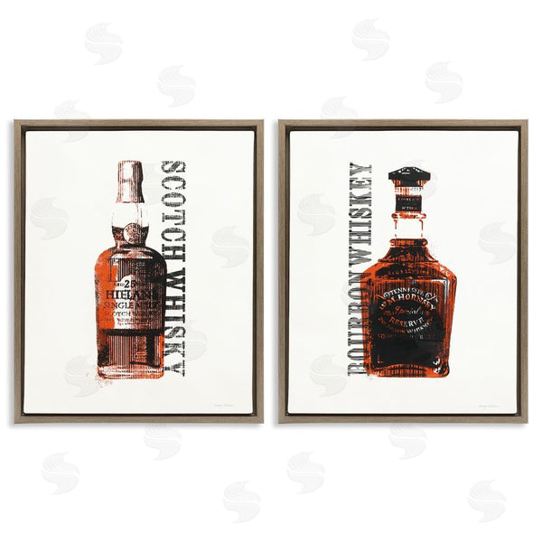 Stupell Industries Avery Tillmon | Glass Whiskey Bottles Liquor Wall Art