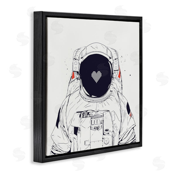 Stupell Industries Balazs Solti | Minimal Astronaut With Heart