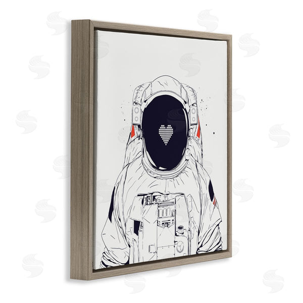 Stupell Industries Balazs Solti | Minimal Astronaut With Heart
