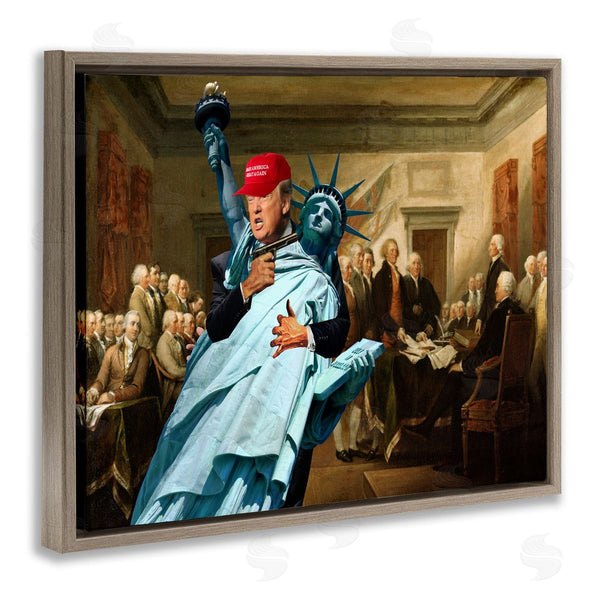 Stupell Industries Barry Kite | Liberty Threatened And Founding Fathers