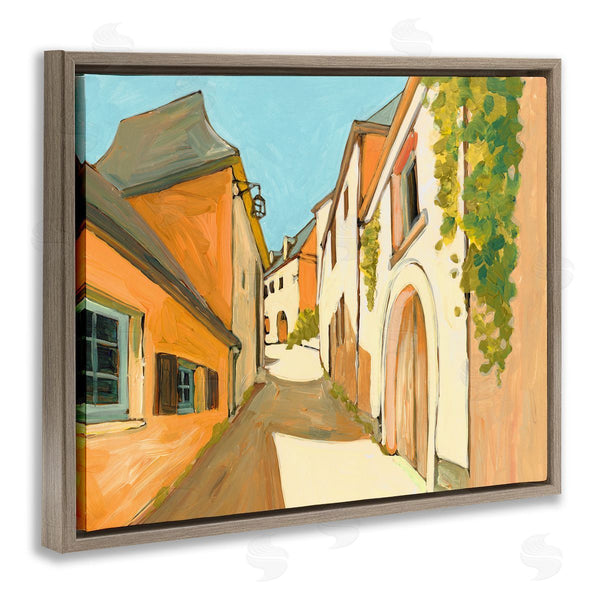Stupell Industries Bart E. Slyp | Shadows Between Buildings European Country Road