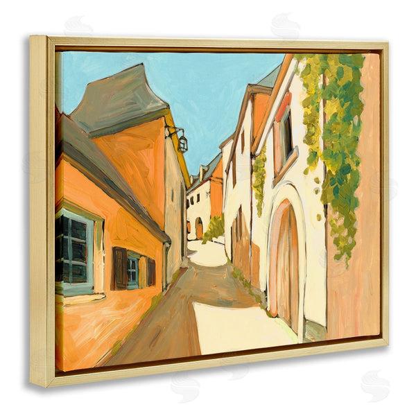 Stupell Industries Bart E. Slyp | Shadows Between Buildings European Country Road