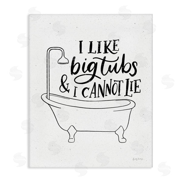 stupell industries Becky Thorns | I Like Big Tubs Bathroom Funny