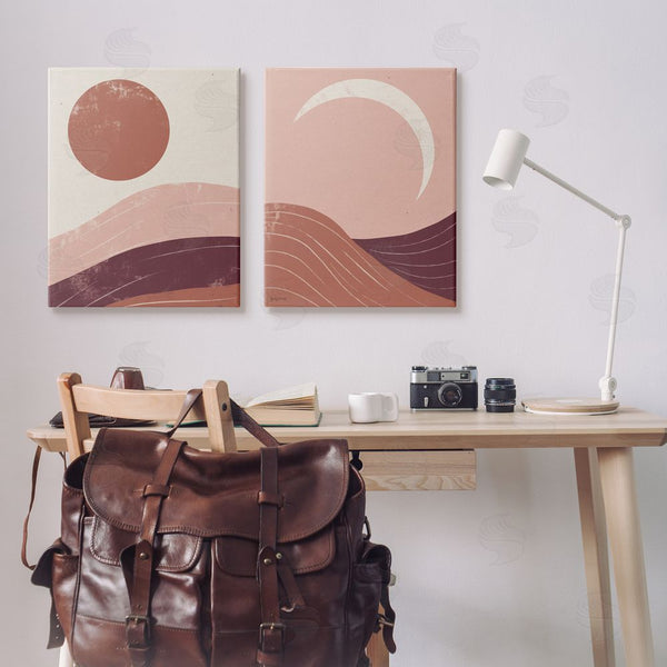 Stupell Industries Becky Thorns | Sun And Moon Sunrise Sunset Desert Collage Wall Art