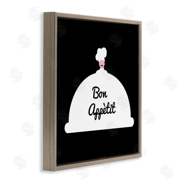 Stupell Industries Bellassai Art | Bon Appetit Phrase Mustache Chef Modern Design Wall Art