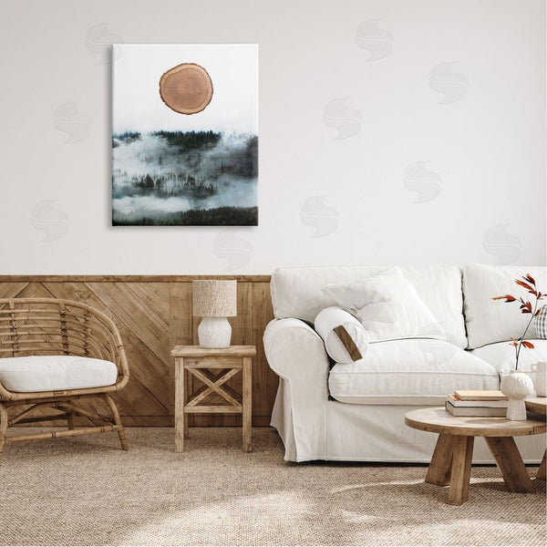 Stupell Industries Bellassai Art | Tree Trunk Foggy Mountain Wall Art