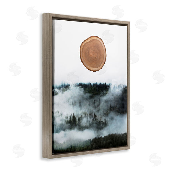 Stupell Industries Bellassai Art | Tree Trunk Foggy Mountain Wall Art