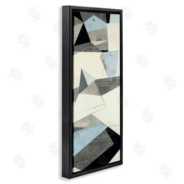 Stupell Industries Beth Ann Lawson | Angular Shapes Blue Grey Abstraction