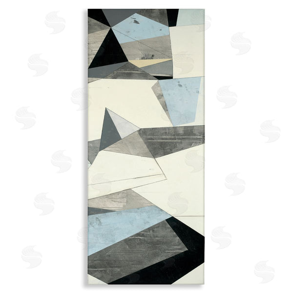 stupell industries Beth Ann Lawson | Angular Shapes Blue Grey Abstraction