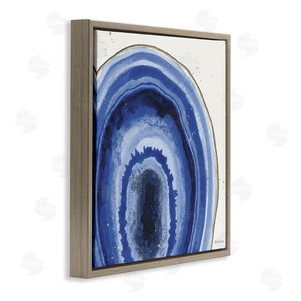 Stupell Industries Beth Grove | Modern Abstract Blue Agate Boho Geode Pattern Wall Art