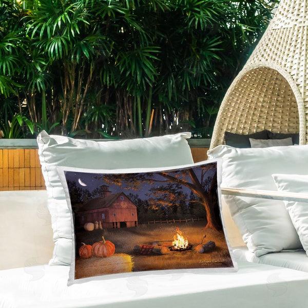 Stupell Industries Billy Jacobs | Calm Autumnal Night Fire Pit Printed Throw Pillow