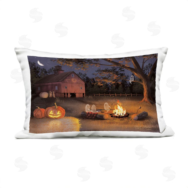 Stupell Industries Billy Jacobs | Spooky Ghosts & Autumn Campfire Printed Throw Pillow