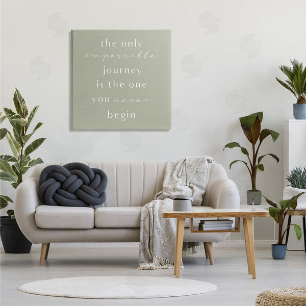 Stupell Industries Birch & Ink | Impossible Journey Is One You Never Begin Phrase Wall Art