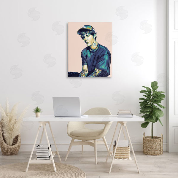 Stupell Industries Birch & Ink | Justin With Peach Hues Wall Art