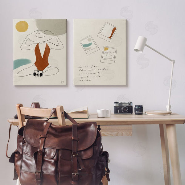 Stupell Industries Birch & Ink | Live For The Moments Woman In Swimsuit Wall Art