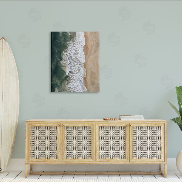 Stupell Industries Birch & Ink | Warm Tropical Beach Tide Summer Shore Aerial Photography Wall Art
