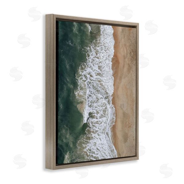 Stupell Industries Birch & Ink | Warm Tropical Beach Tide Summer Shore Aerial Photography Wall Art