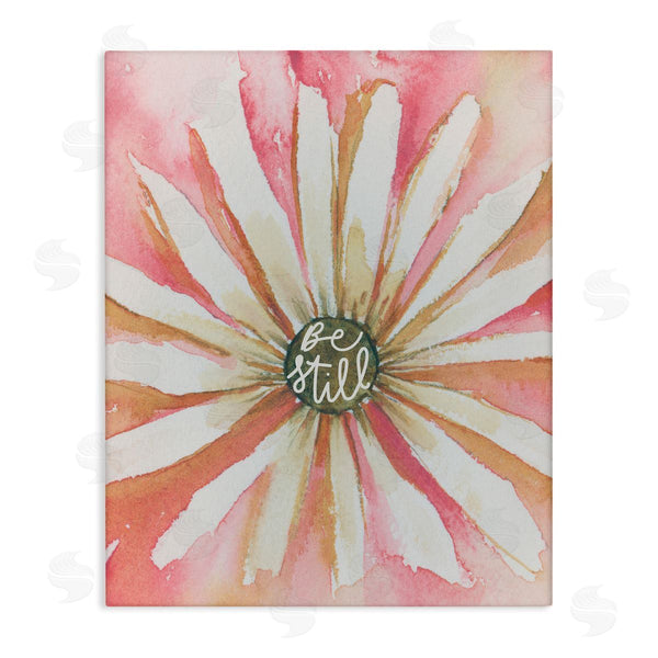 stupell industries Blue Chair Blessing | Daisy Petals on Pink