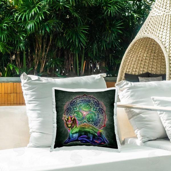 Stupell Industries Brigid Ashwood | Dragon Celtic Knot Printed Throw Pillow