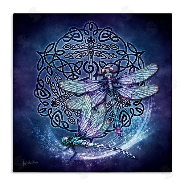 stupell industries Brigid Ashwood | Dragonfly & Celtic Knot Wall Art