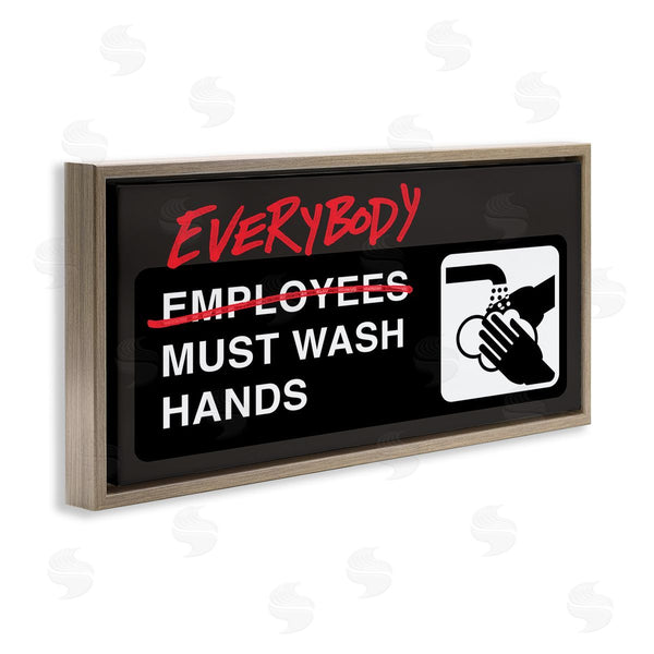 Stupell Industries Buck Wear | Everybody Must Wash Hands Bathroom