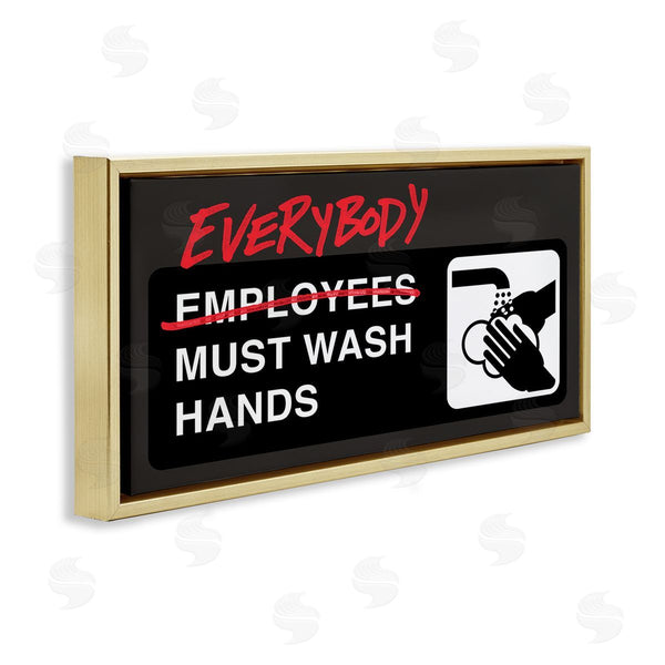 Stupell Industries Buck Wear | Everybody Must Wash Hands Bathroom