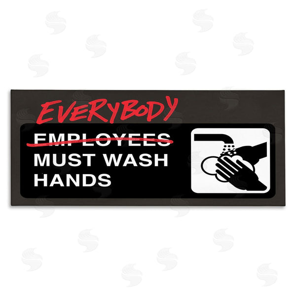 stupell industries Buck Wear | Everybody Must Wash Hands Bathroom