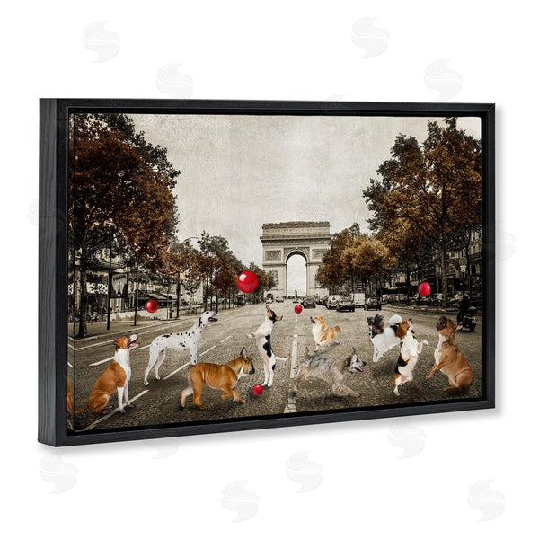Stupell Industries CAD Designs | Dogs Playing Among Architecture