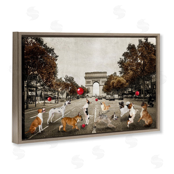 Stupell Industries CAD Designs | Dogs Playing Among Architecture