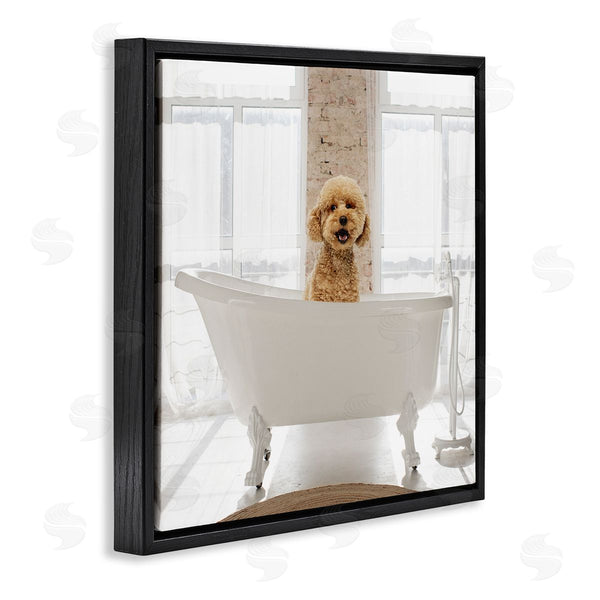 Stupell Industries CAD Designs | Happy Puppy In Bathtub