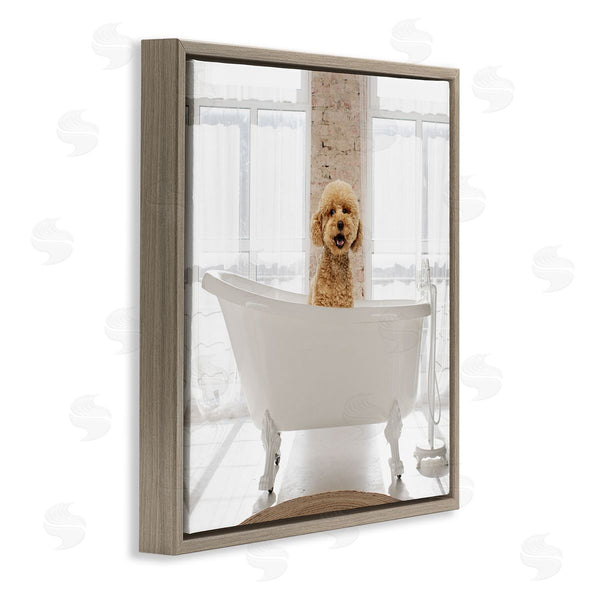 Stupell Industries CAD Designs | Happy Puppy In Bathtub