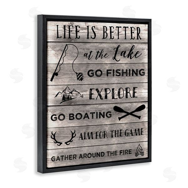 Stupell Industries CAD Designs | Lake Activities & Phrases Wall Art