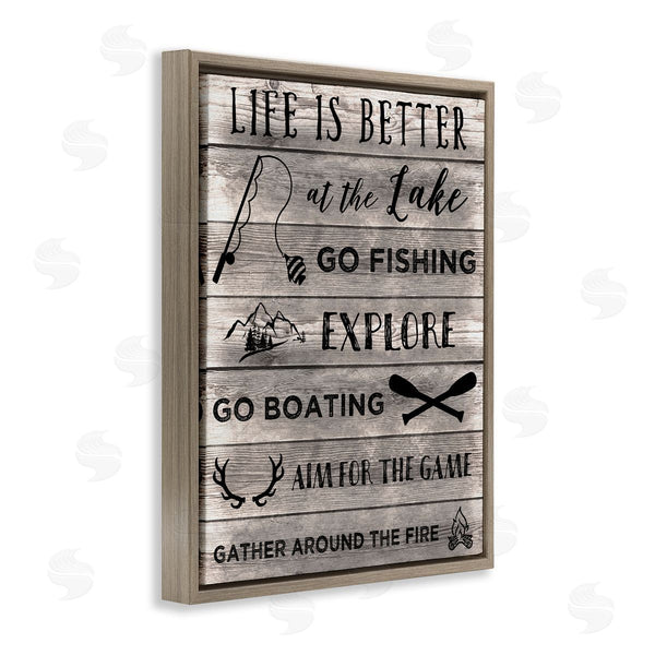 Stupell Industries CAD Designs | Lake Activities & Phrases Wall Art