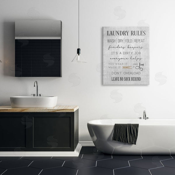 Stupell Industries CAD Designs | Laundry Room Rules Family List Wall Art