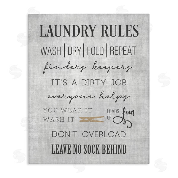 stupell industries CAD Designs | Laundry Room Rules Family List Wall Art