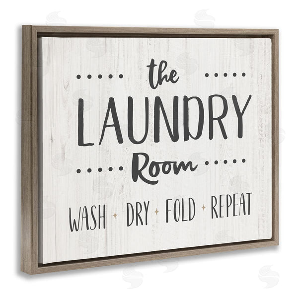 Stupell Industries CAD Designs | Laundry Room Wash Dry Fold Repeat Wall Art