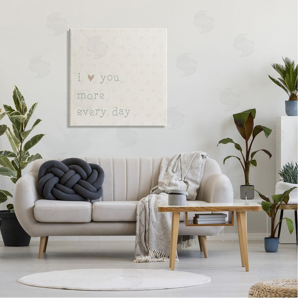Stupell Industries CAD Designs | Love You More Casual Heart Print Pattern Wall Art
