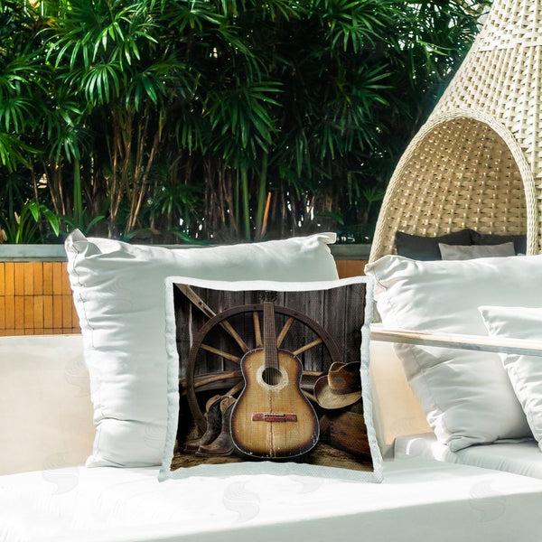 Stupell Industries CAD Designs | Old Songs Rustic Guitar Throw Pillow