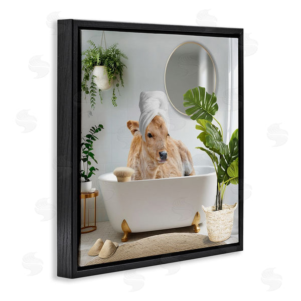 Stupell Industries CAD Designs | Pampered Cow In Bath