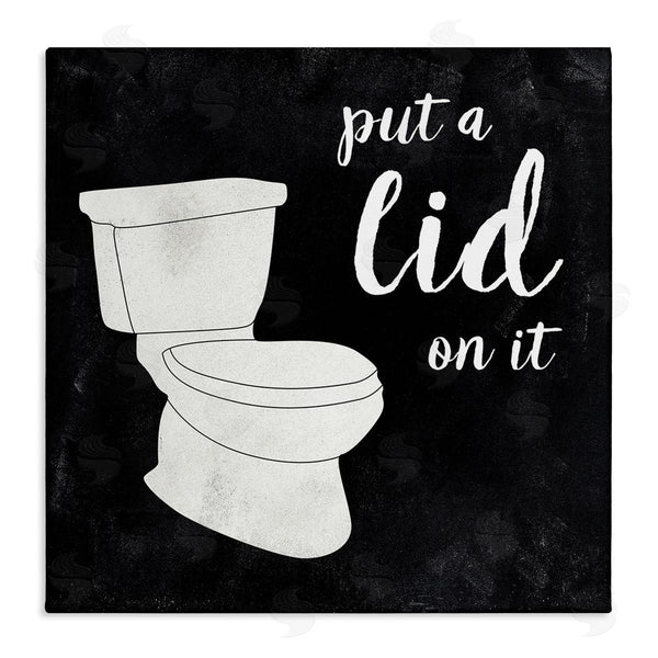 stupell industries CAD Designs | Put Lid On It Humorous Bathroom Toilet Phrase Wall Art