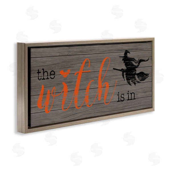 Stupell Industries CAD Designs | The Witch Is In Halloween Sign Wall Art
